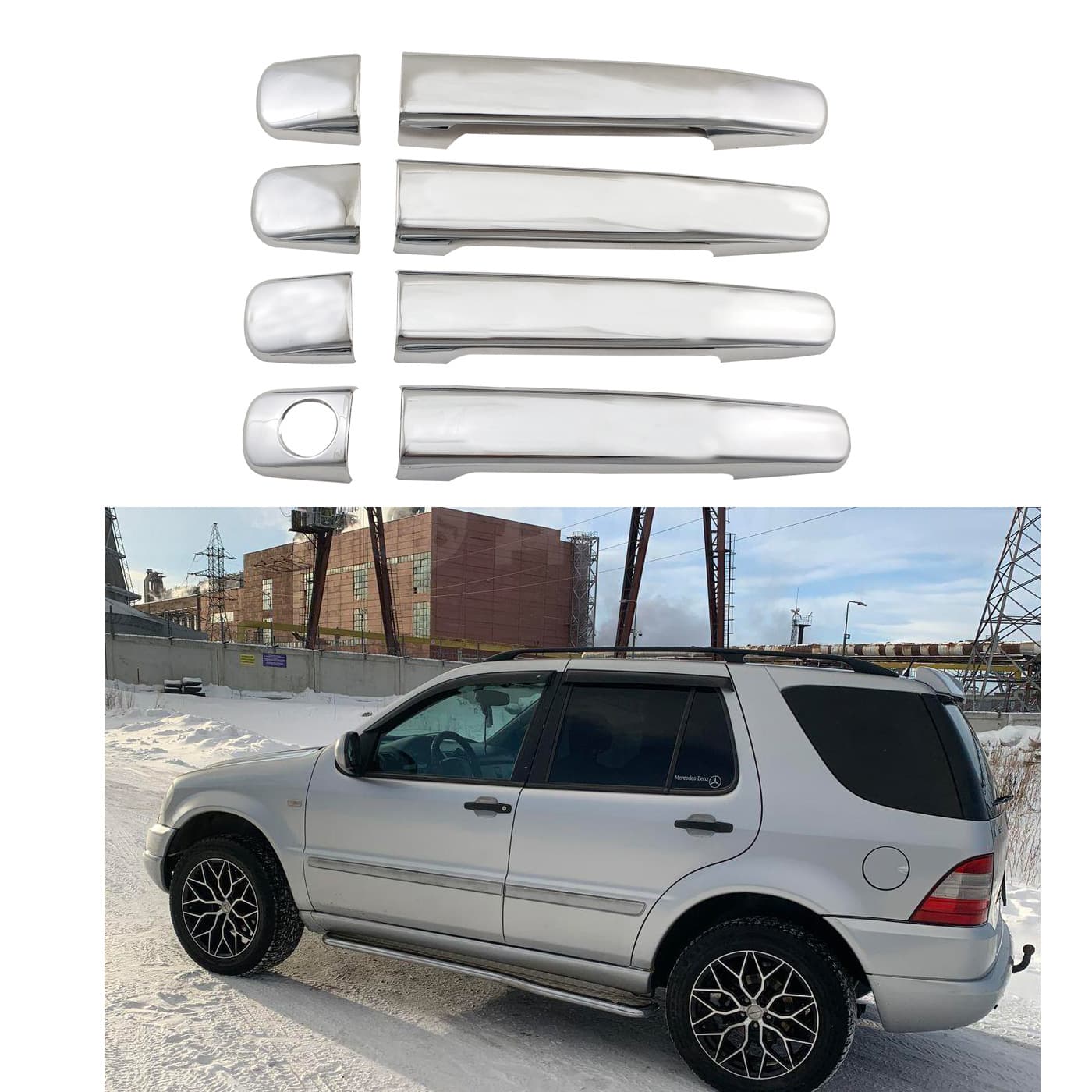 For Mercedes 1998-2005 ML300 W163 W202 W208 W210 Handle Door Handle Chrome Plated