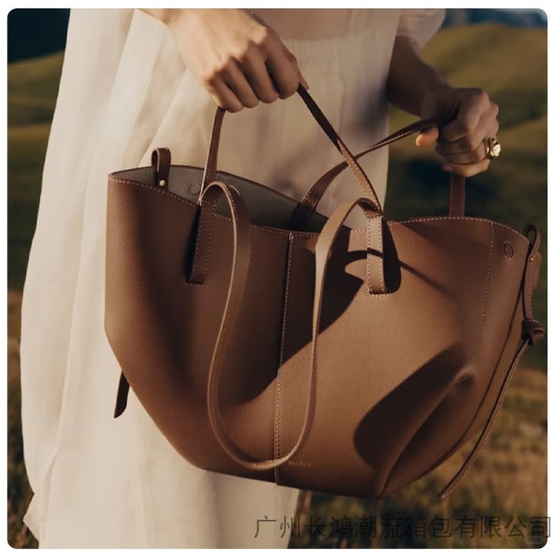 Cross-border tote bag Polene wings new Cyme Polene crossbody leather tote handbag large capacity