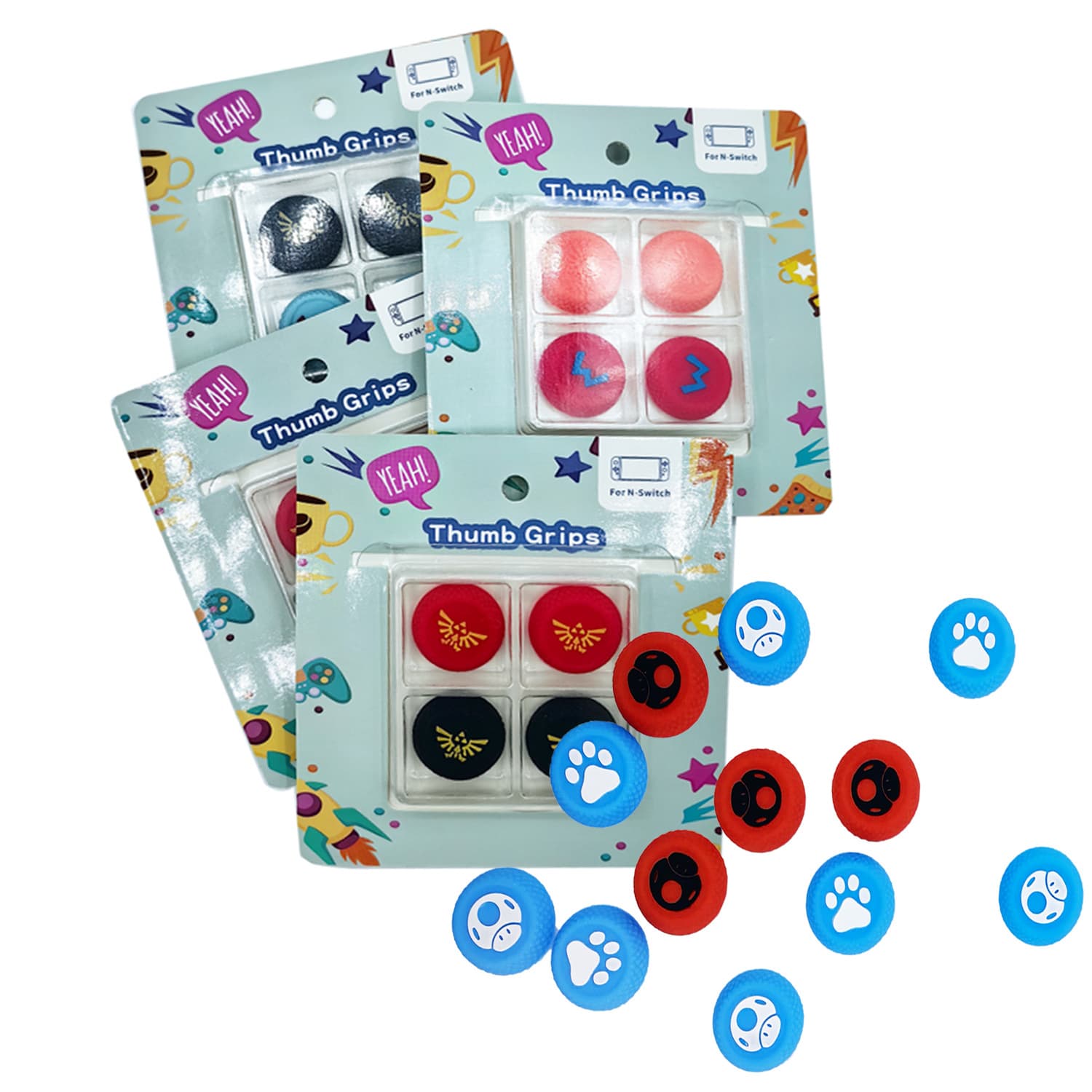 Switch Joystick Cap PS4 Button Cap Joycon PS5 Game Controller Silicone Cap Protective Cover