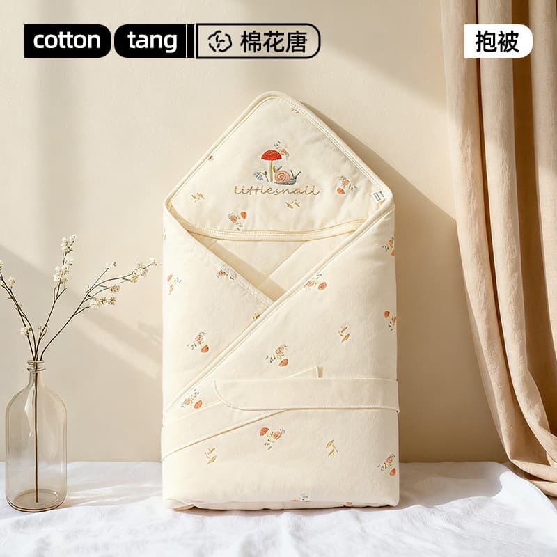 Baby blanket, newborn baby swaddle blanket, newborn delivery room pure cotton blanket, spring, autumn and winter thickened quilt