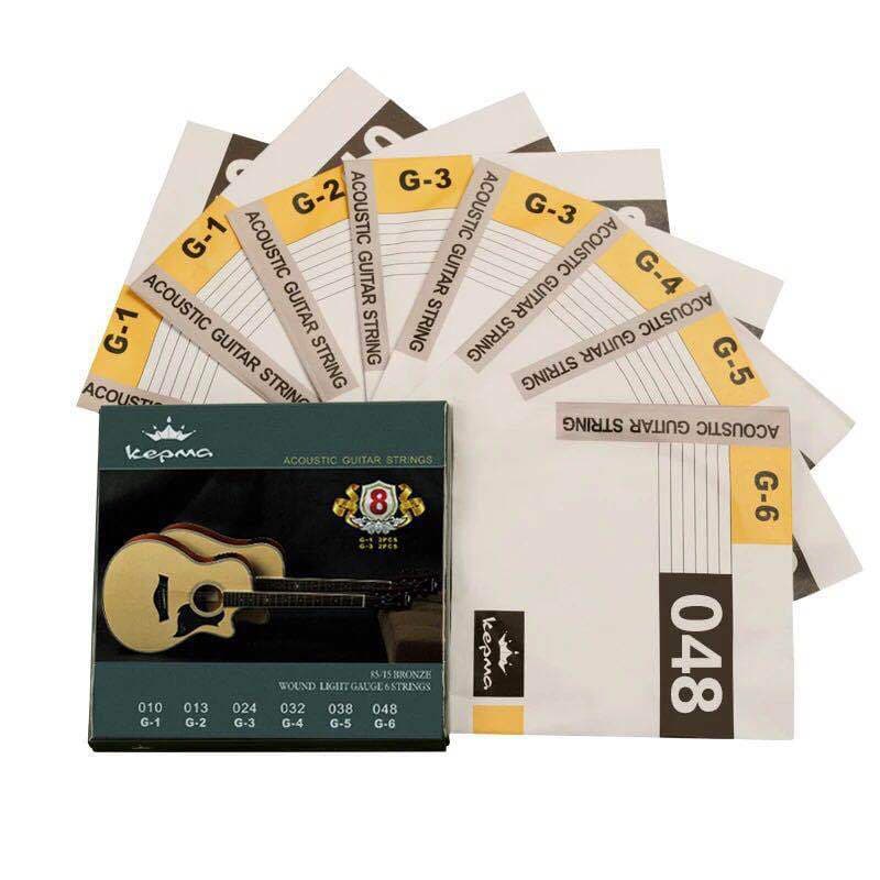 Kepma Phosphor Bronze Yellow A1CD1C Guitar Strings Set Folk Wood Guitar Wire Strings Acoustic Guitar String Ensemble