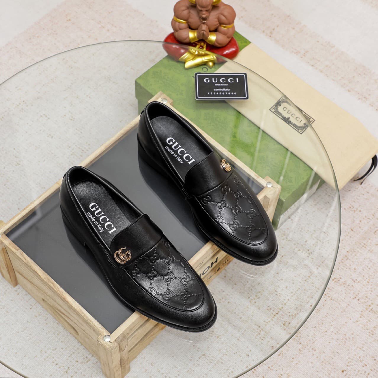 Men's Slip-On Genuine Leather Loafers, Anti-Slip, Wear-Resistant, Four-Season Trendy, Lightweight Low-Top Loafers