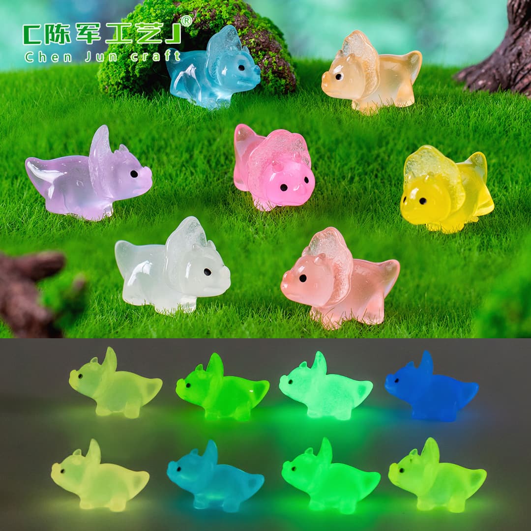 Foreign Trade Cross-border Glow-in-the-Dark Dinosaur Decorative Accessories, Resin Crafts for Gardening Moss Landscaping Small Ornaments