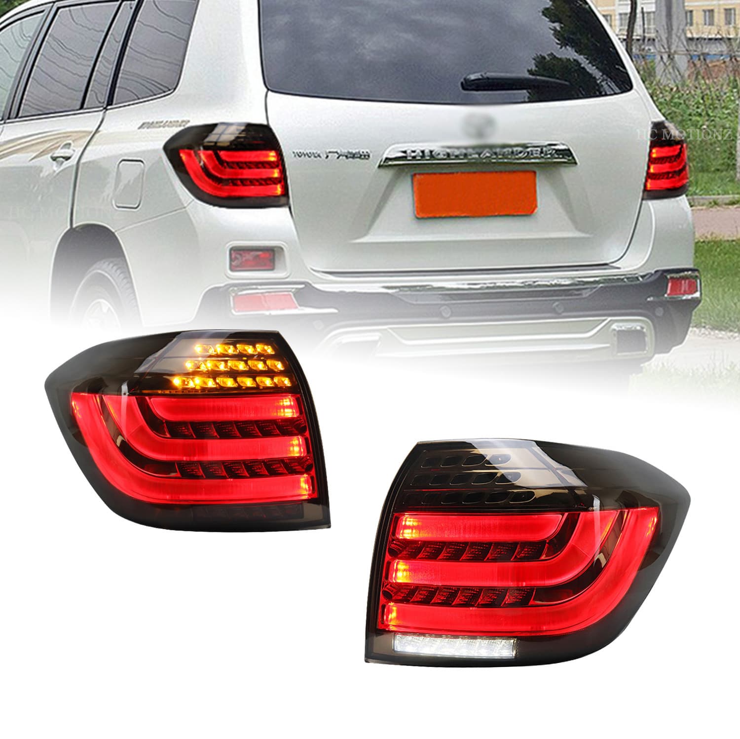HCMOTIONZ LED Tail Light Assembly for Toyota Highlander 2012-2014 Models