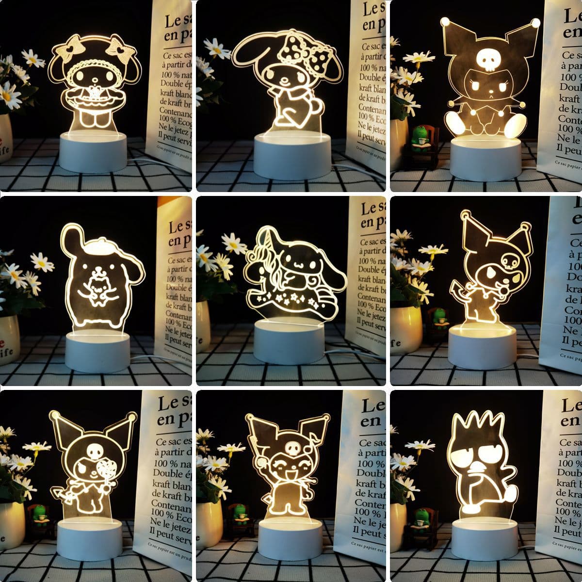 Manufacturer 3D Night Light, Creative 3D Bedroom Sleep Eye-Care Bedside Lamp, LED Energy-Saving USB Lamp for Girls' Dorm