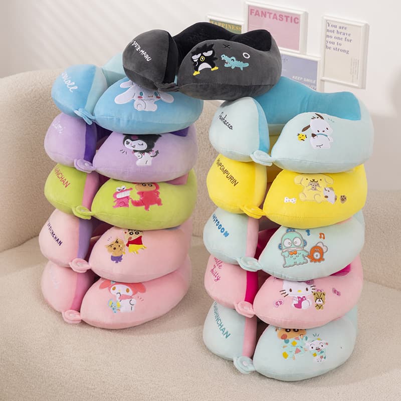 Cartoon Nap Pillow for Office and Travel, Portable Neck Support Pillow for Students