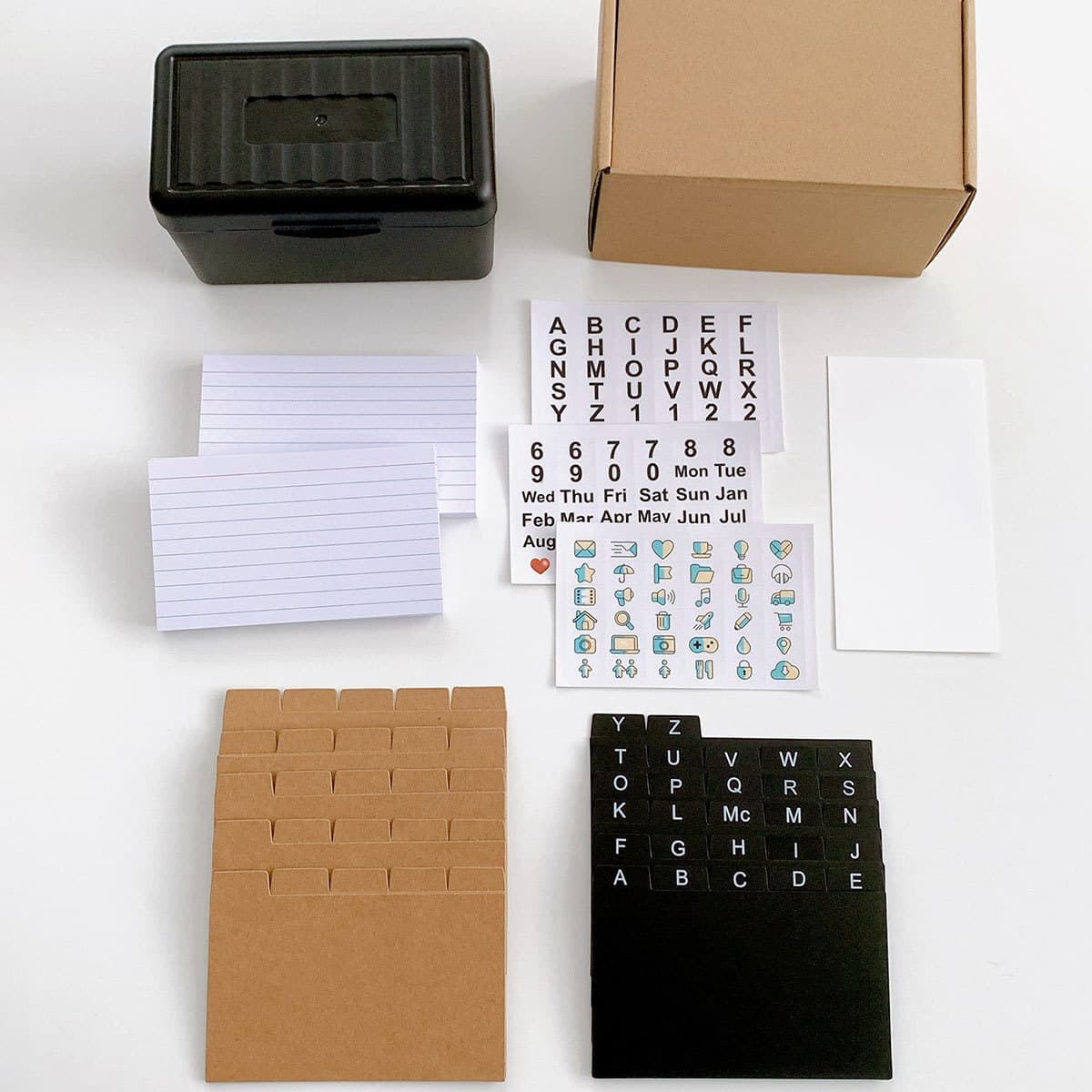 American Style 3x5 Index Card Sticky Note Box Set Desktop Categorized Lined Notepads Thick Writing Memo Messages