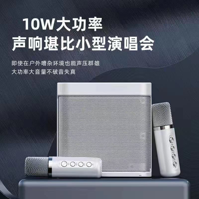 YS203K Bluetooth Audio Wireless Dual Microphone KTV All-in-One Home Outdoor 203 Bluetooth Speaker