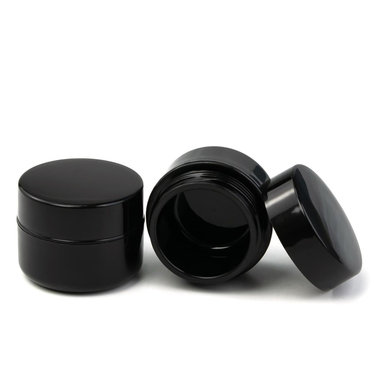Gel Polish Bottle Cream Jar 15g Face Cream Cosmetic Black Cream Jar PP Gel Bottle Sub-packaging Bottle