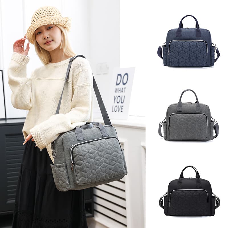 Cross-Border New Diamond-Shaped Mommy Bag, Cross-Body Portable Milk Bottle Insulation Bag, Maternity Bag for Pregnant Women, Mother and Baby Travel Bag