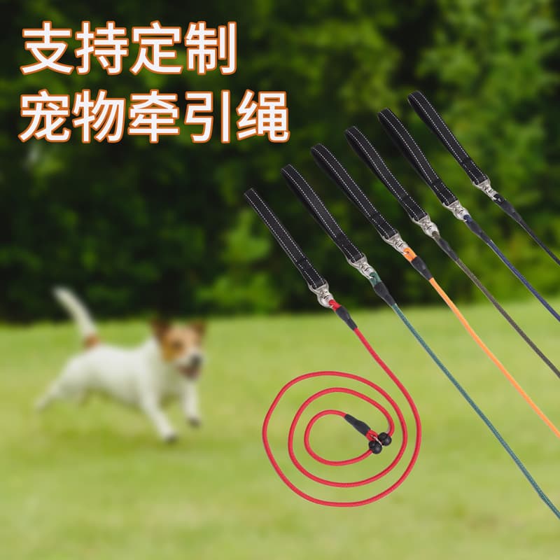 Cross-border Pet Dog Anti-Pull Leash, Nylon Braided Dog Leash for Walking