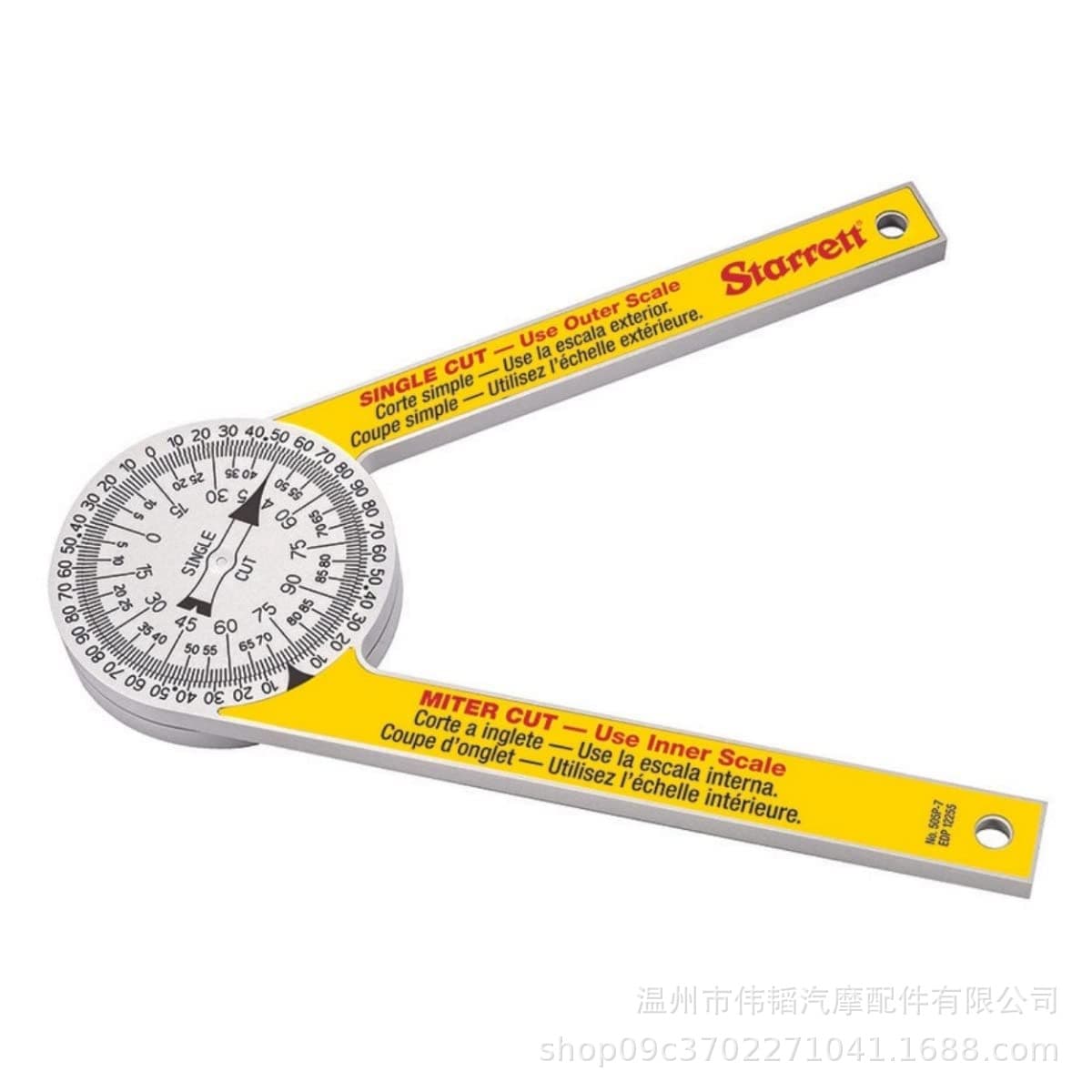 Bevel Angle Measuring Instrument, Equipped with Two Graduated Scales