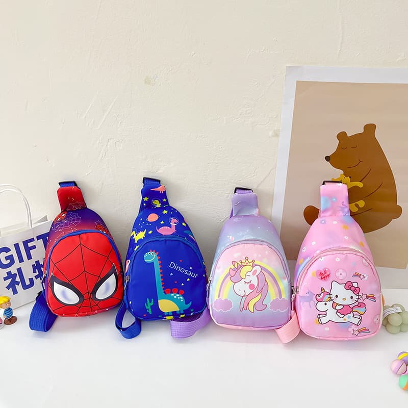 2023 new summer children's bags, cute cartoon children's shoulder bags, male and female baby coin purses, crossbody bags, chest bags