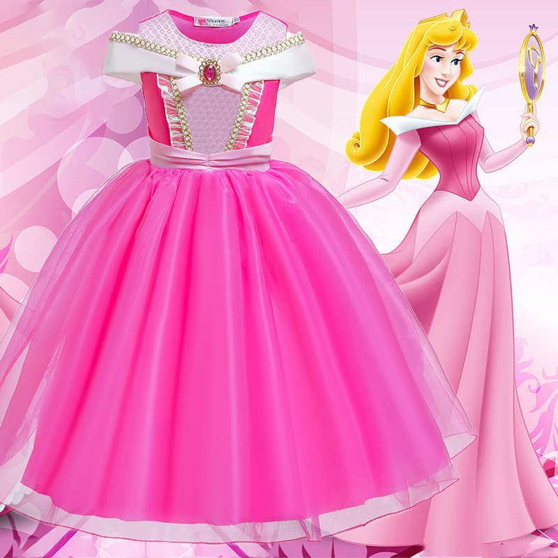 2019 Girls Belle Dress Foreign Trade Gown Sleeping Beauty Aurora Princess Dress Girls Performance Tutu Dress