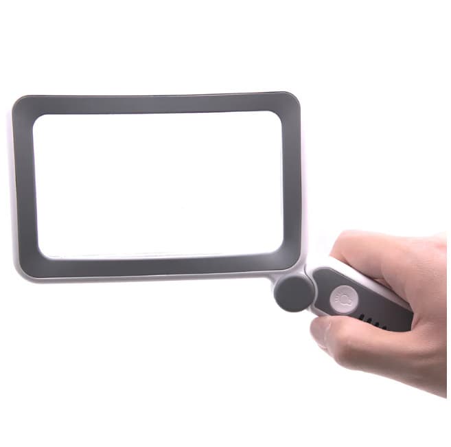 Square Handheld Magnifier USB Rechargeable 10LEDBrightVisio Magnifier