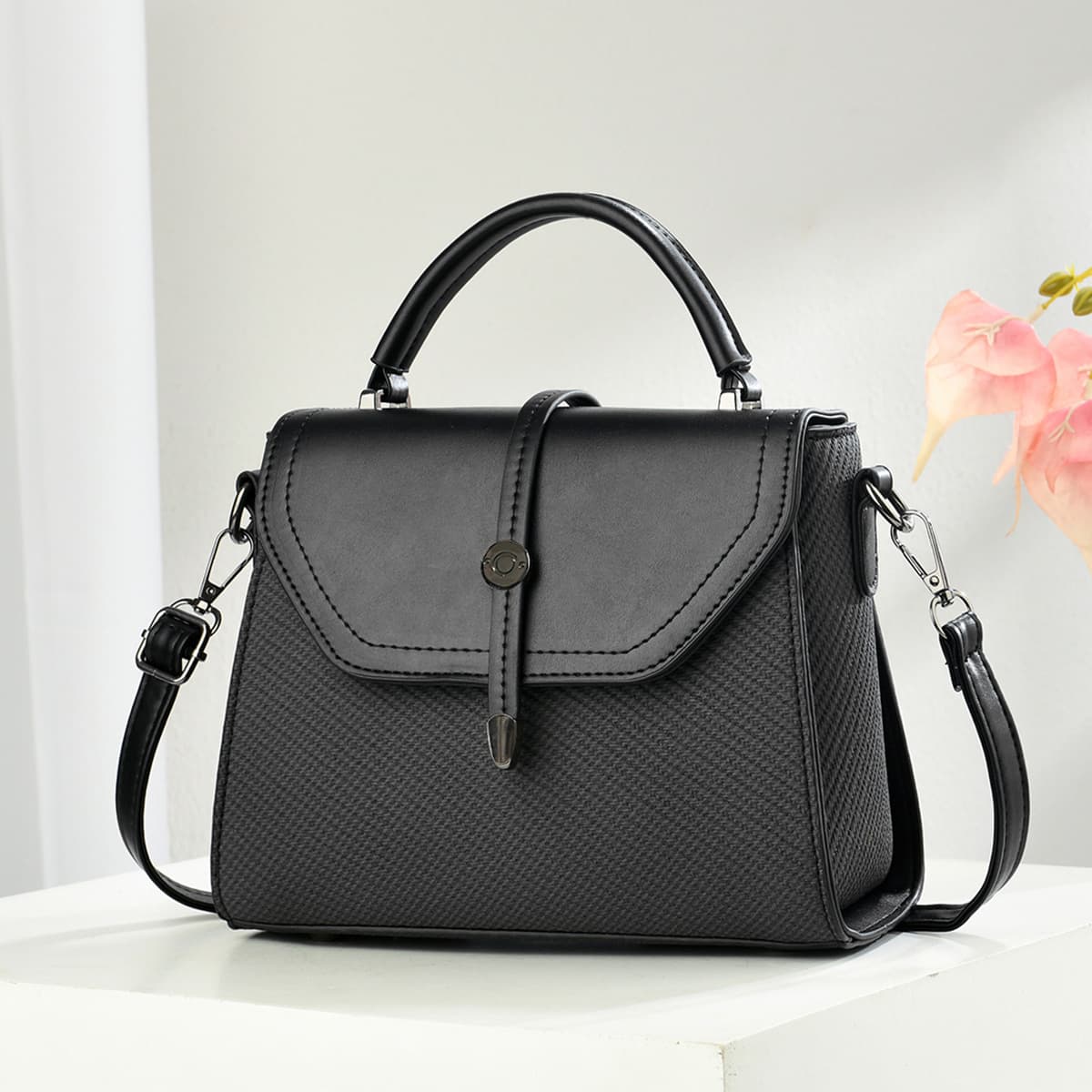 Women's Summer New Mom Handbag Tote Shoulder Bag Commuter Middle-Aged Versatile Gift Niche Crossbody Bag