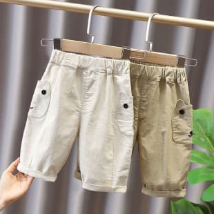 Kids Boys Summer 2025 New Style Korean Shorts Casual Middle and Small Kids Five-Point Pants Cotton