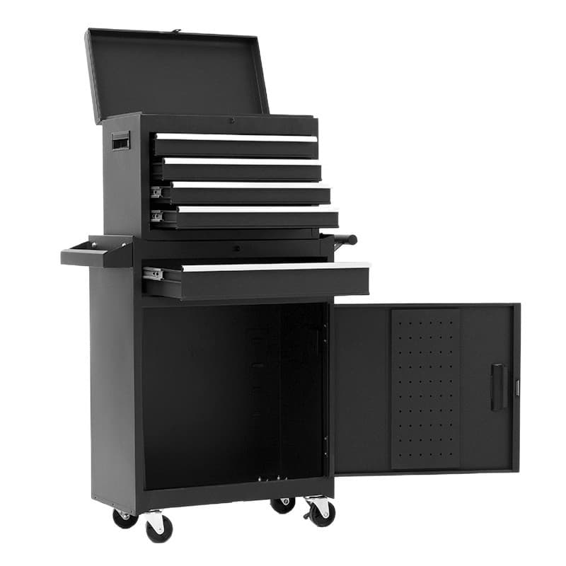 Cross-border Up and Down Drawer Tool Cart Combo Push Cart Toolbox Workshop Maintenance Mobile Steel Tool Cabinet for Amazon