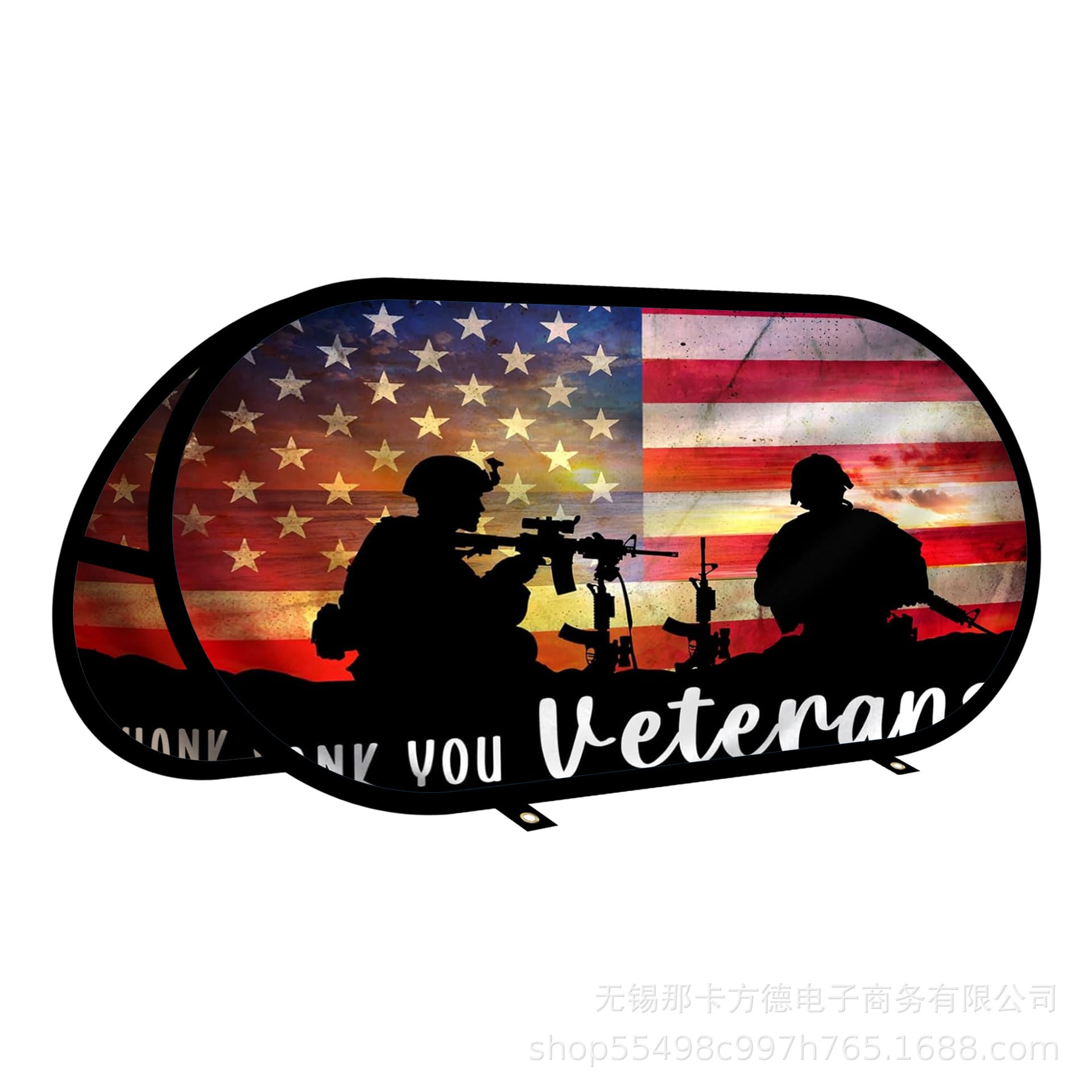 New Product Sale - Warp Knit Fabric Material - Veterans Day Style A Screen - Various Shapes and Sizes - Customizable with Your Design