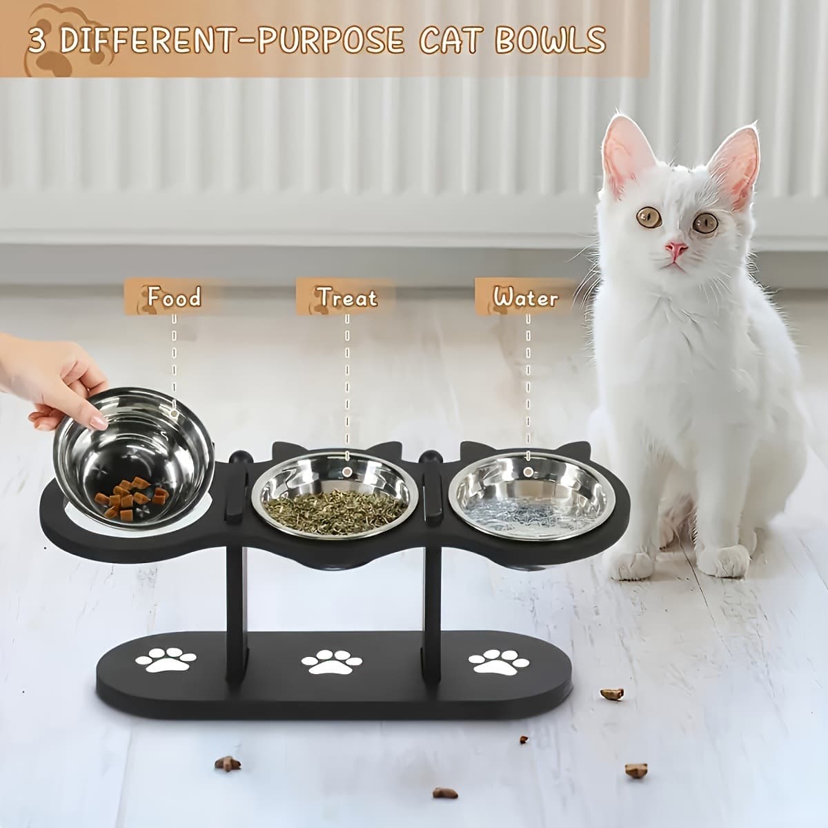 2025 New Style 304 Stainless Steel Anti-Suffocation Cat Bowl - Cross-border Dropshipping