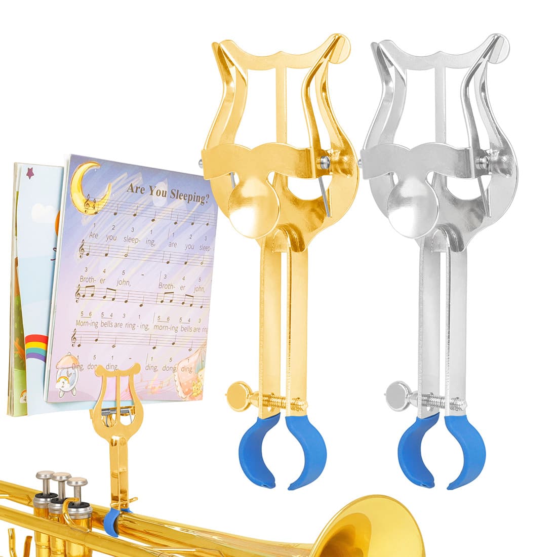 Portable Trumpet Music Score Folder Adjustable Marching Trumpet Sheet Music Stand Easy Clip Wholesale