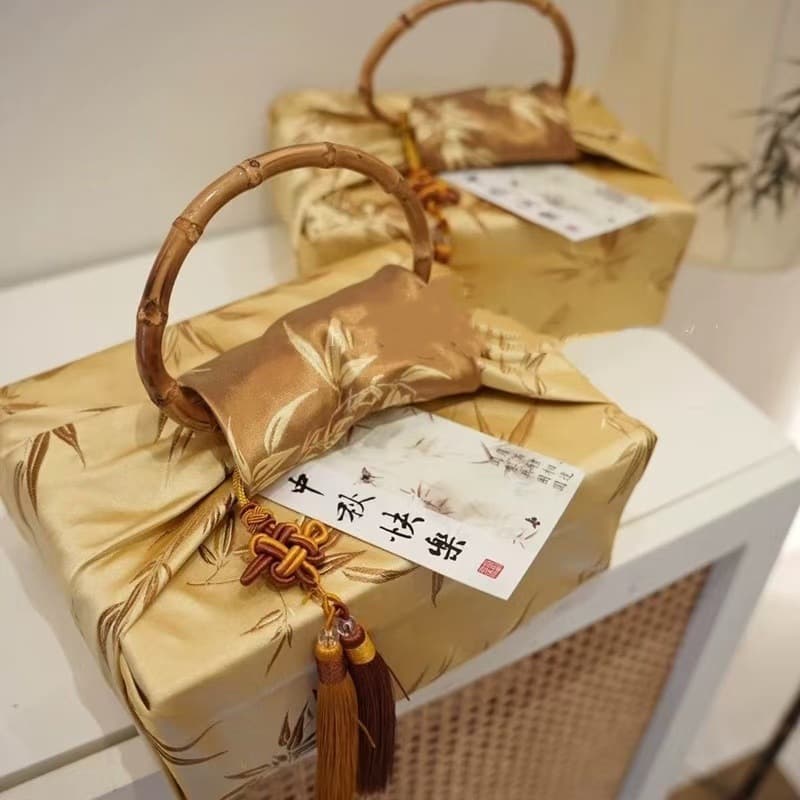 National Style Dragon Boat Festival Mid-Autumn Zongzi Packaging Dragon Boat Festival Gift Packaging Buliping Box Wrapping Cloth Lunch Box Furoshiki New