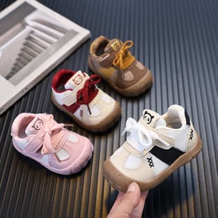 2026 Spring New Baby Shoes 0-2 Years Walking Shoes Soft Sole Casual Boys Girls Sports Shoes Infant Outdoor Shoes