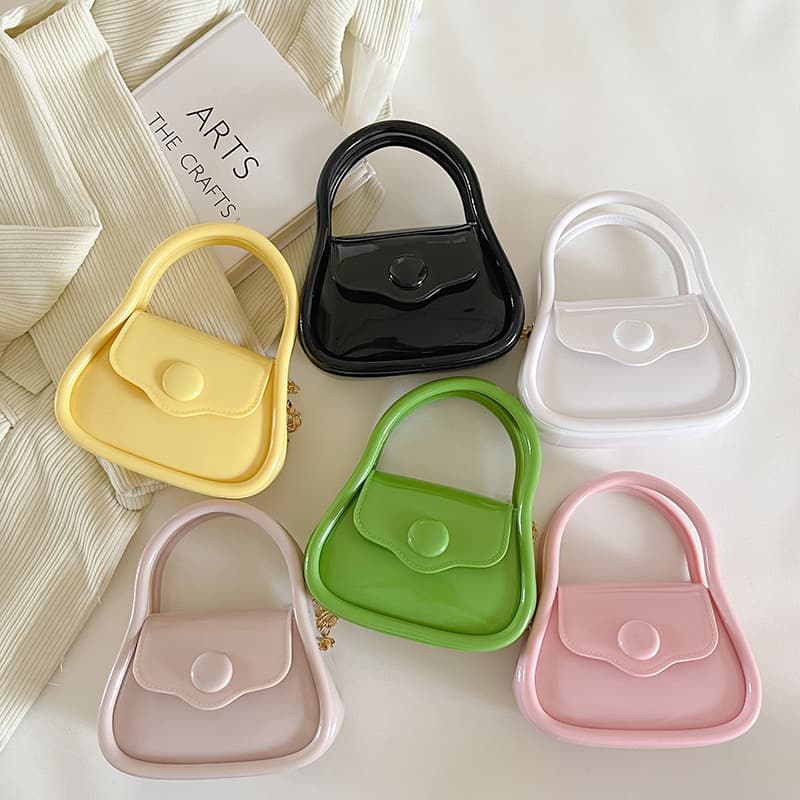 Xiaoxiangfeng Mini Children's Small Shoulder Bag Western Style Jelly Bag New Small Portable Shoulder Bag Crossbody Bag Macaron
