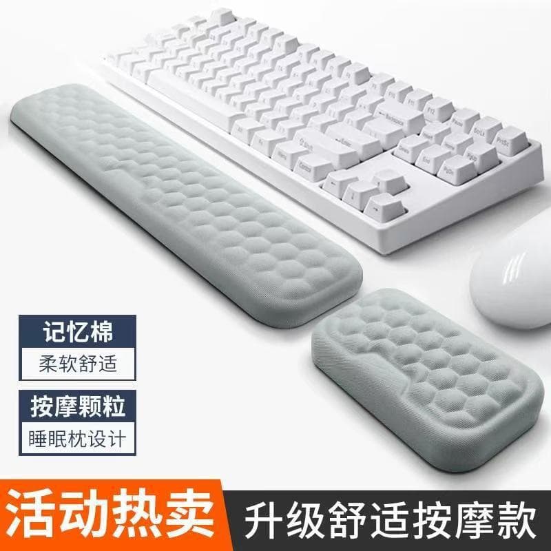 Mechanical Keyboard Wrist Rest with Memory Foam Mouse Pad, Comfortable Wrist Support for Men and Women
