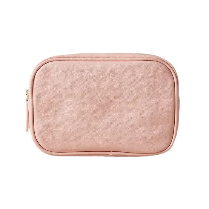 PU Small Square Cosmetic Bag Travel Portable Large Capacity Wash Bag Storage Bag Zipper Canvas Cosmetic Bag