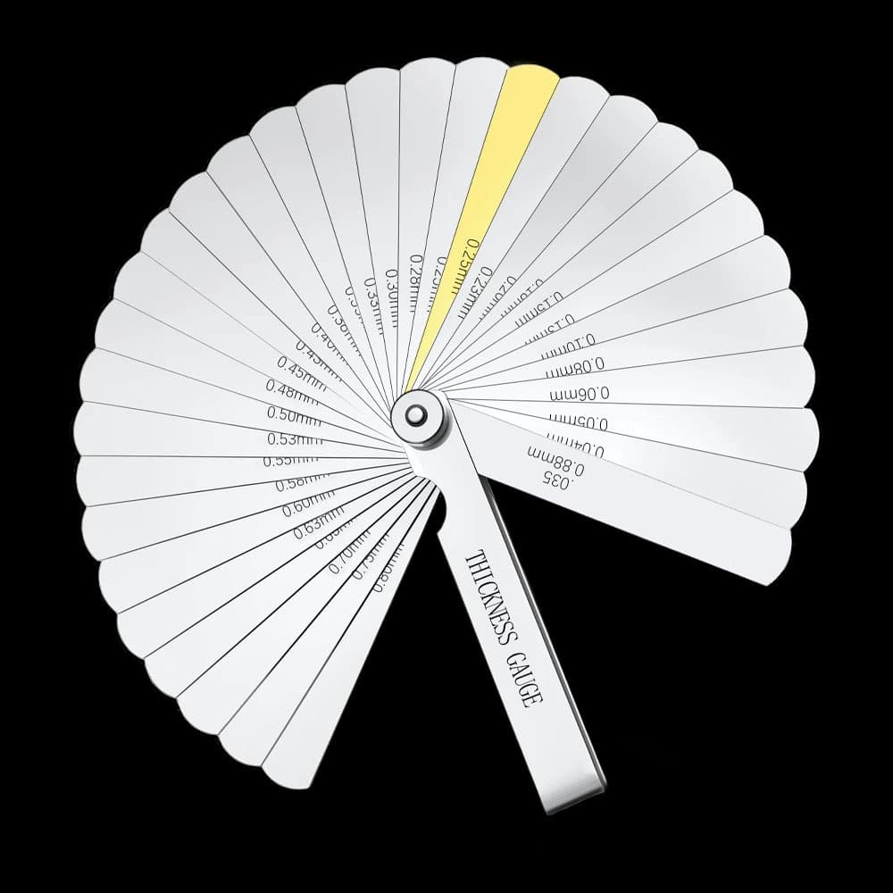 75-300mm feeler gauge set thickness gauge combination feeler gauge gap ruler 0.01-1mm metric imperial clip brass shims