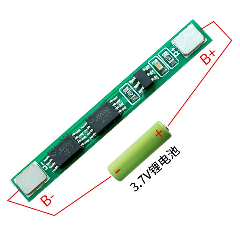 3.7V Lithium Battery Charging Protection Board Module for Polymer 18650, Spot Weldable Multi-Parallel 3A Overcurrent
