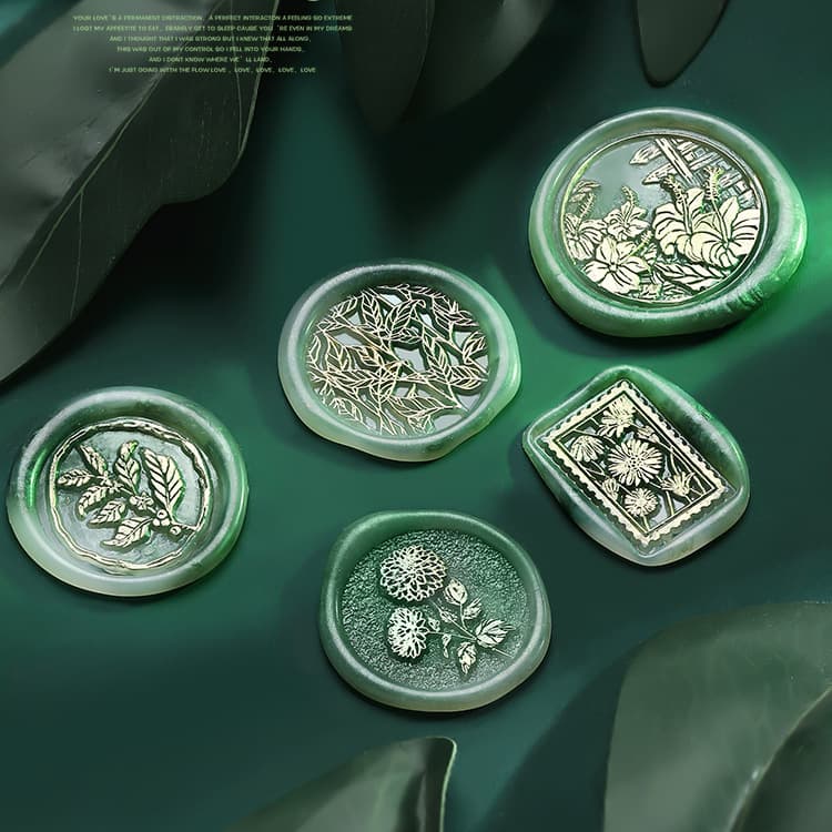 May New Arrivals Plant & Flower Series Brass Head Wax Seal Stamp Gift Decoration Envelope Seal Stamp Head Wholesale