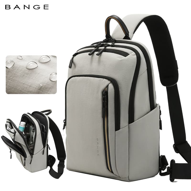BANGE New Men's Casual Travel Chest Bag Trendy Crossbody Versatile Men's Shoulder Bag Sling Bag
