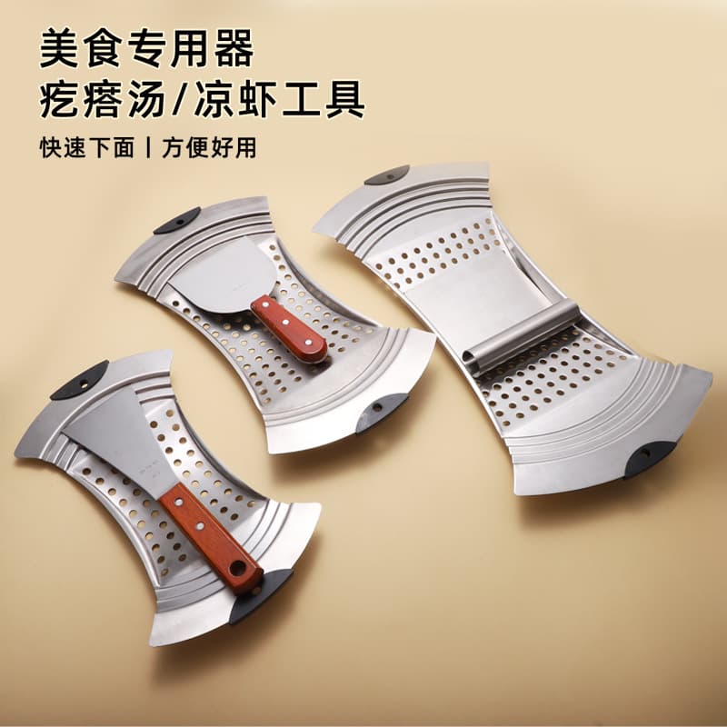 Stainless Steel Commercial Dough Presser and Dough Scraper, Household Manual Dough Drop Soup Tool, Factory Wholesale