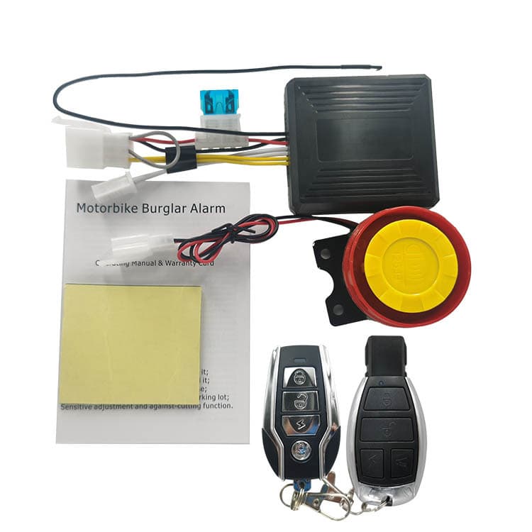 Motorcycle Anti-Theft Alarm with Remote Control Dual Flash Function, Alarm, One-Way, Multiple Wireless Remote Controls