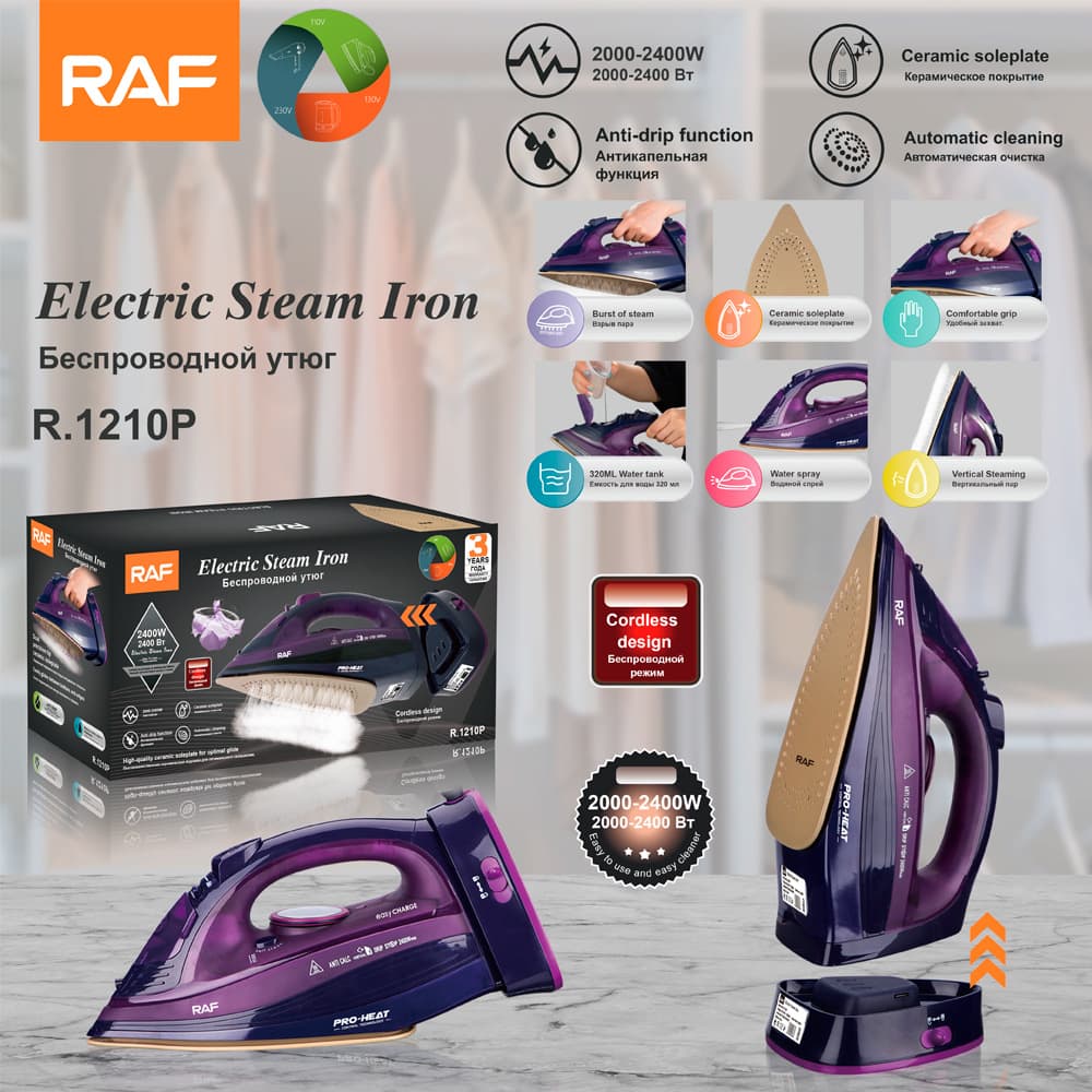 European standard electric iron household handheld wireless wired steam electric iron ironing machine for ironing clothes R.1210