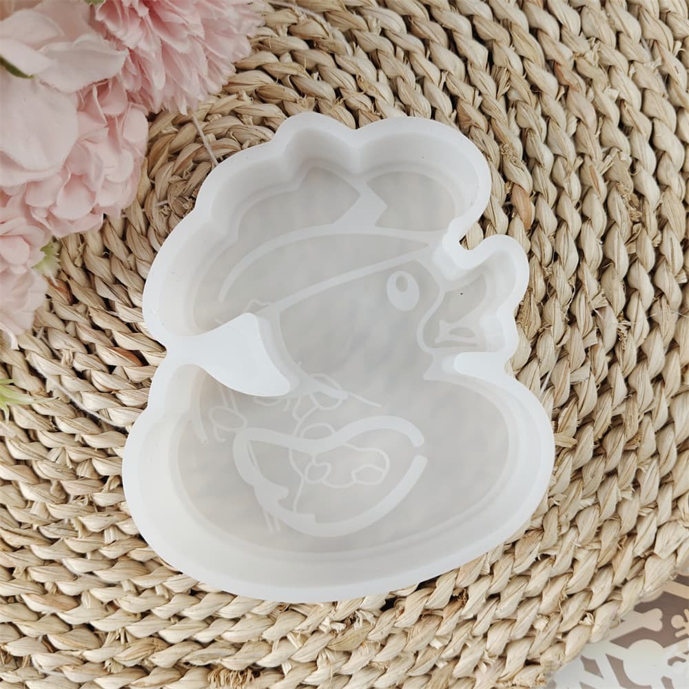 Z0148 Duck Pattern Aroma Mold Crystal Epoxy Silicone Mold DIY Decoration Silicone Mold