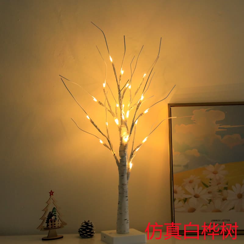Best-selling LED Birch Tree Light, Simulation Tree Decoration Light, Christmas Light, Night Light, Colorful Flash String Light