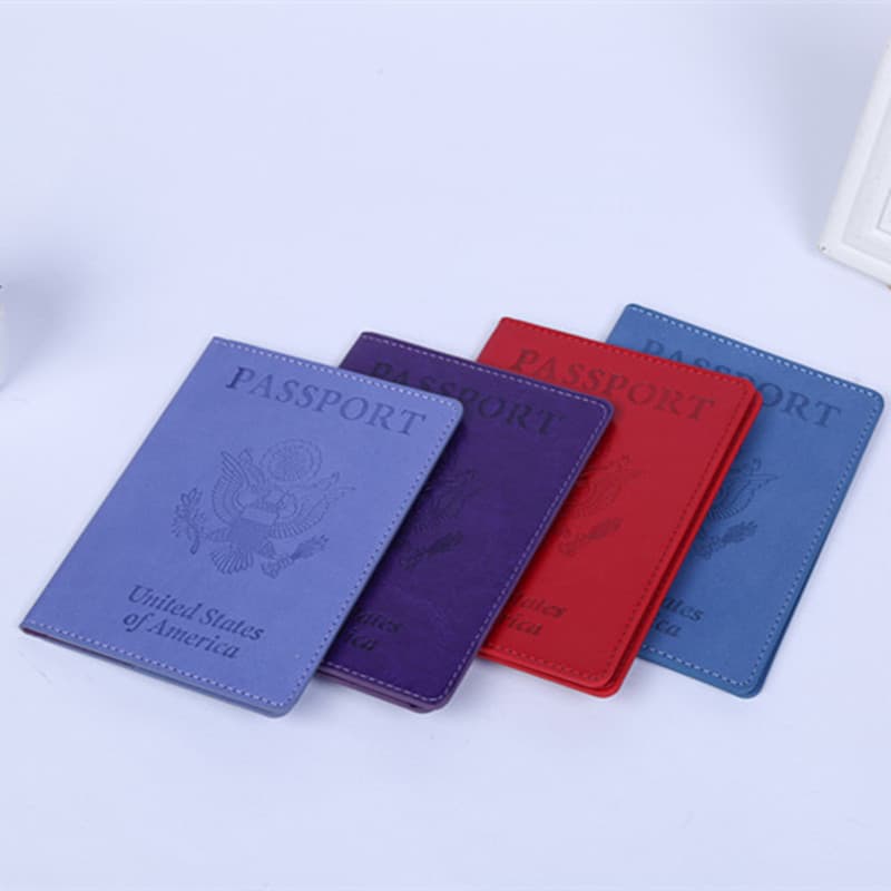 Multifunctional Passport Holder Integrated Storage Leather Cover Waterproof PU Leather Neutral Vintage Style Home Storage