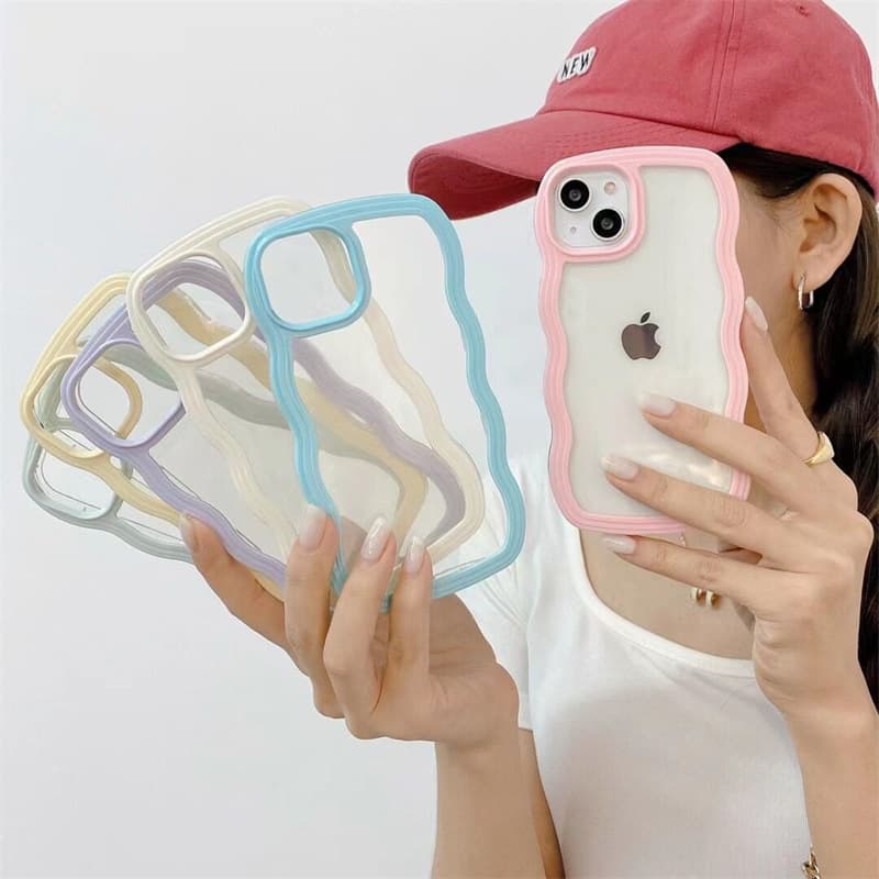 Simple and stylish wave pattern phone case for iPhone 16 / 16 Pro Max, XR/XS Apple 12 protective case 11 material