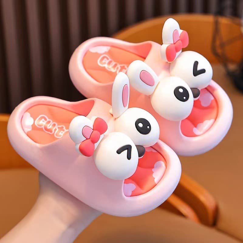 New Children's Soft Sole Slippers for Girls, Cute Cartoon Non-Slip Thick Sole Baby Slippers, Summer Cool Slippers Wholesale
