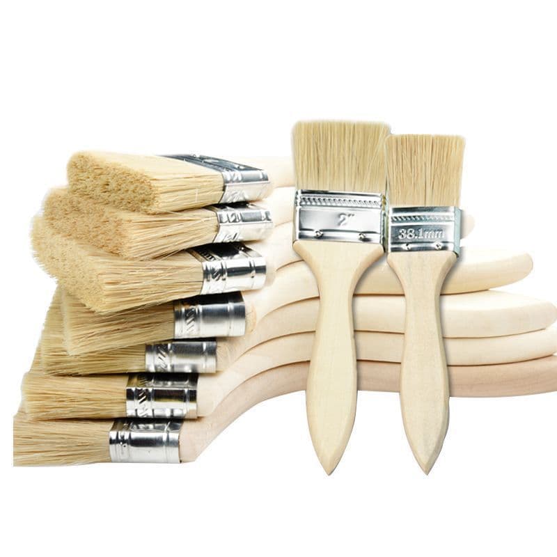 Thickened Bristle Brush for Cleaning and Dusting, Hog Bristle Paint Brush, Non-Shedding Soft Bristle Brush, Household Long-Hair Brush