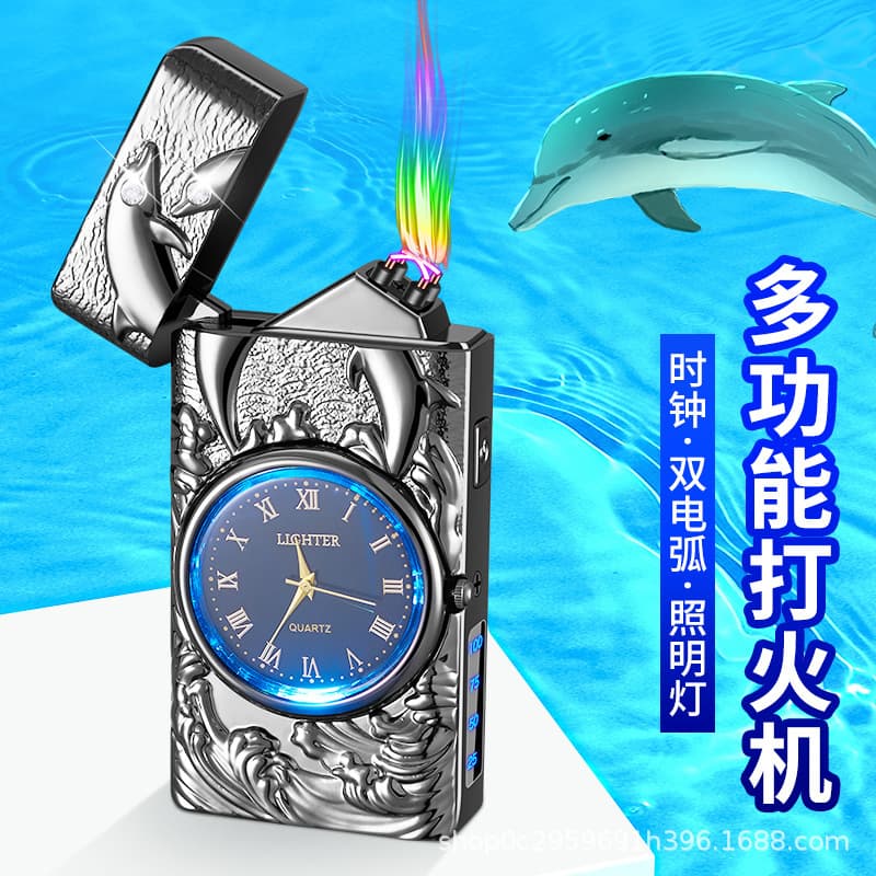 2218 Dolphin Watch Dual Arc Charging Lighter