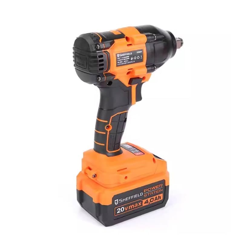 20V Brushless Lithium Battery Wrench, Electric Lithium Drill, Two Batteries and One Charger, Reversible Electric Drill