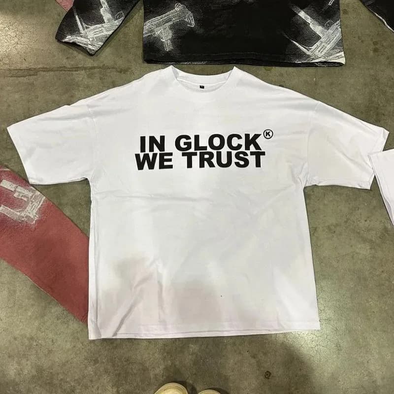 Gothic Punk Style Men's T-Shirt Letter Print Cotton Casual Loose Fit Short Sleeve Round Neck Top for Teenagers And Adults
