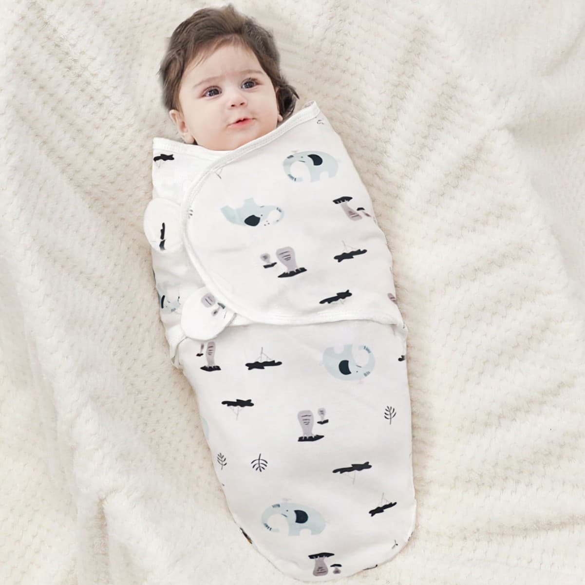 Cross-border 100% Cotton Baby Swaddle Wrap Newborn Anti-Startle Sleep Sack Infant Receiving Blanket All-Season Baby Swaddle Blanket