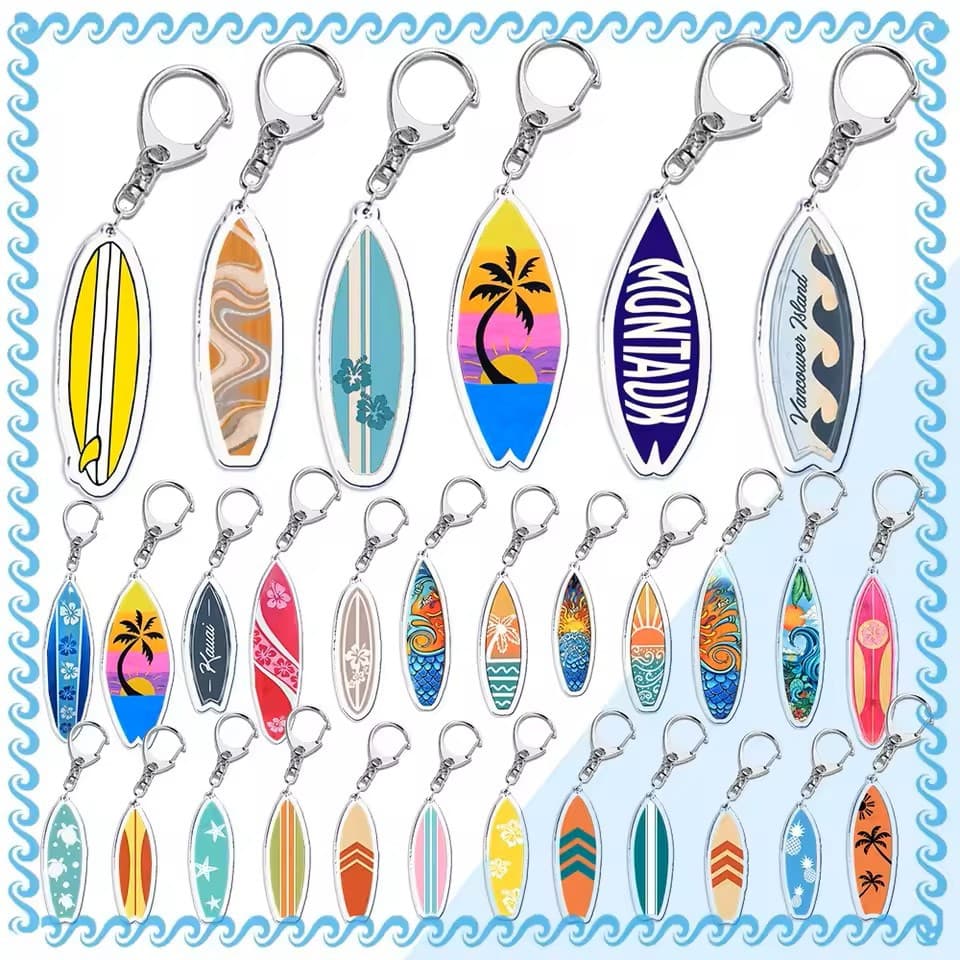 Cross-border Beach Surfing Surfboard Accessories Keychain Fan Creative Beach Travel Friend Gift Shaviro