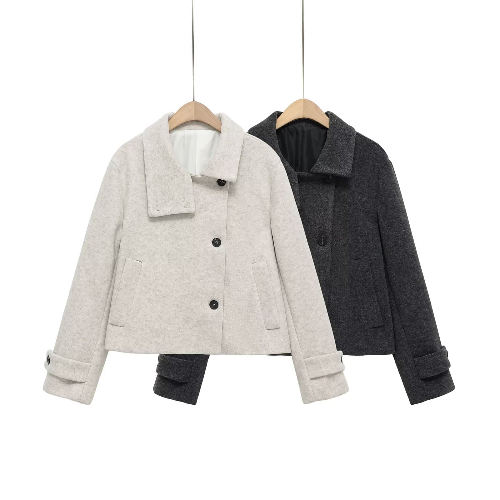 Cross-border AliExpress popular 2026 spring new women's clothing versatile fashion casual stand collar short coat jacket