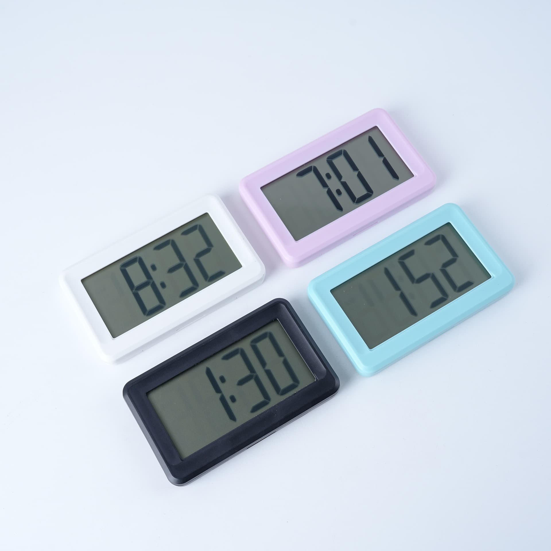Ultra-thin Cross-border Minimalist Travel Clock with 12/24 Hour Display, Silent Simple Design for Live Streaming